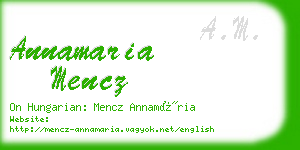 annamaria mencz business card